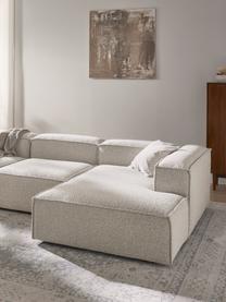 Modulares Ecksofa Lennon aus Bouclé, Bezug: Bouclé (100 % Polyester) , Gestell: Massives Kiefernholz, Spe, Füße: Kunststoff Dieses Produkt, Bouclé Off White, B 327 x T 180 cm, Eckteil rechts