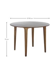 Okrúhly jedálenský stôl z masívneho mangového dreva Archie, Ø 110 cm, Masívne mangové drevo, lakované, Mangové drevo, Ø 110 x V 75 cm