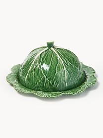 Ręcznie malowana maselniczka Cabbage, Kamionka, Ciemny zielony, Ø 35 cm