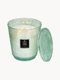 Candela profumata con cinque stoppini fatta a mano Japonica Collection (cipresso, bacche di ginepro, foglie di menta e l, Contenitore: vetro, Cipresso bianco, bacche di ginepro, foglie di menta e legno, Larg. 25 x Alt. 30 cm