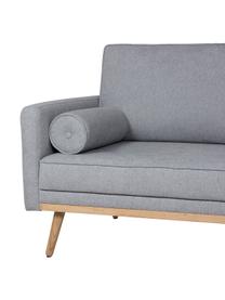 Sofa z nogami z drewna dębowego Saint (2-osobowa), Tapicerka: poliester Dzięki tkaninie, Niebieskoszara tkanina, S 169 x G 87 cm
