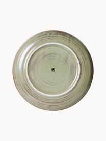 Ručne maľovaný porcelánový hlboký tanier Chef, 4 ks, Porcelán, Olivovozelená, Ø 22 cm