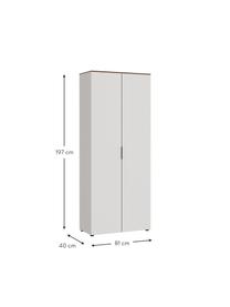 Armoire de bureau Ancona, Beige clair, bois effet noyer, larg. 81 x haut. 197 cm