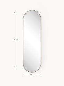 Espejo de pared ovalado Lucia, Espejo: cristal, Parte trasera: tablero de fibras de dens, Dorado, An 40 x Al 140 cm