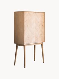 Vysoká skříňka z dubového dřeva Milano, Dubové dřevo, Š 85 cm, V 157 cm