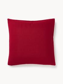 Bestickte Kissenhülle Elysia mit Hirsch-Motiv, Hülle: 100 % Baumwolle, Rot, Weiss, B 50 x L 50 cm