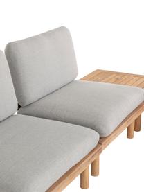 Modulaire houten loungeset Viridis, 6-delig, Frame: gelakt acaciahout, Bekleding: 100% polyester, Acaciahout, grijs, Set met verschillende formaten