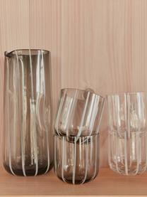 Ručne fúkané poháre na vodu Mizu, 2 ks, Sklo, Sivá, biela, Ø 8 x V 8 cm, 320 ml