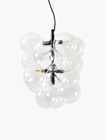 Suspension grappe en verre design Bubbles, Transparent, noir, Ø 32 x haut. 42