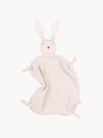 Peluche en mousseline artisanale Rabbit, Mousseline (100 % coton), Blanc crème, larg. 33 x long. 45 cm (taille M)