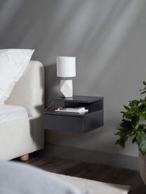 Nástenný nočný stolík Ashlan, Lakovaná MDF-doska strednej hustoty, Sivá, Š 35 x V 23 cm