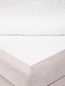 Letto boxspring Oberon, Superficie: nucleo a 5 zone di molle , Piedini: plastica Questo prodotto , Tessuto rosa chiaro, 140 x 200 cm, grado di durezza H2