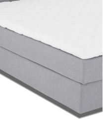 Premium Boxspringbett Phoebe, Matratze: 7-Zonen-Taschenfederkern , Füße: Massives Buchenholz, lack, Grau, 160 x 200 cm