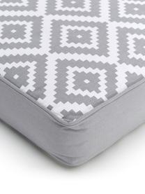 Cuscino sedia alto Miami, Rivestimento: 100% cotone, Grigio, bianco, Larg. 40 x Alt. 10 cm