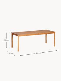 Mesa para exterior de teca Oxford, 210 x 90 cm, Madera de teca, Madera de teca, An 210 x F 90 cm