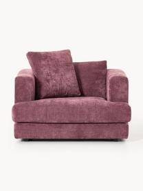 Sessel Tribeca, Bezug: 100 % Polyester Der strap, Gestell: Buchenholz, Kiefernholz, , Webstoff Aubergine, B 110 x T 100 cm