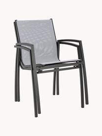 Silla para exterior Hilla Cloud, Asiento: plástico, Estructura: aluminio con pintura en p, Gris claro, antracita, An 57 x F 61 cm