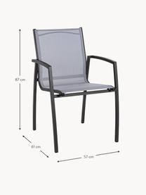 Silla para exterior Hilla Cloud, Asiento: plástico, Estructura: aluminio con pintura en p, Gris claro, antracita, An 57 x F 61 cm