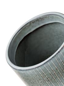 Handgemaakte opbergpot Nordic Sea, Keramiek, Grijsblauw, Ø 12 x H 12 cm, 1 L