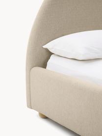 Letto imbottito Ebba, Rivestimento: 100% polipropilene Con 23, Tessuto beige, Larg. 140 x Lung. 200 cm