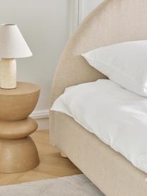 Gestoffeerd bed Ebba, Bekleding: 100% polypropyleen Met 23, Poten: massief grenenhout, Geweven stof beige, B 140 x L 200 cm