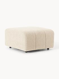 Bouclé-Sofa-Hocker Lena, Bezug: Bouclé (93 % Polyester, 6, Gestell: Buchenholz, Spanplatte, H, Füße: Kunststoff, Bouclé Hellbeige, B 78 x T 75 cm