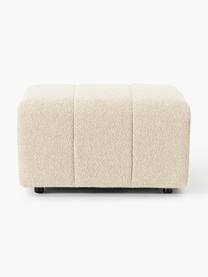 Pouf en bouclette Lena, Bouclette beige clair, larg. 78 x prof. 75 cm