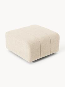 Bouclé-Sofa-Hocker Lena, Bezug: Bouclé (93 % Polyester, 6, Gestell: Buchenholz, Spanplatte, H, Füße: Kunststoff, Bouclé Hellbeige, B 78 x T 75 cm