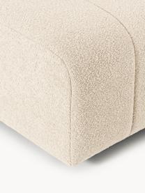 Bouclé-Sofa-Hocker Lena, Bezug: Bouclé (93 % Polyester, 6, Gestell: Buchenholz, Spanplatte, H, Füße: Kunststoff, Bouclé Hellbeige, B 78 x T 75 cm