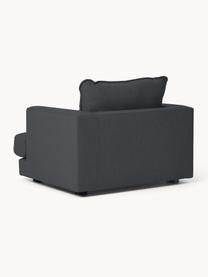 Fauteuil Tribeca, Tissu anthracite, larg. 110 x long. 96 cm