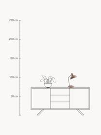 Retro-Schreibtischlampe Hood, Lampenschirm: Metall, lackiert, Lampenfuß: Metall, lackiert, Rosa, Goldfarben, B 20 x H 38 cm