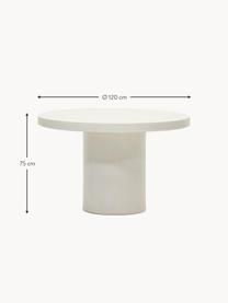 Kulatý zahradní stůl Aiguablava, různé velikosti, Cementová látka, Tlumeně bílá, Ø 120 cm, V 75 cm