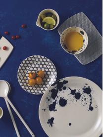 Frühstücksteller Pacific Blue aus Porzellan, Porzellan, Abstrakt, Ø 24 cm