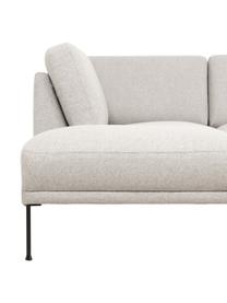 Ecksofa Fluente, Bezug: 80% Polyester, 20% Ramie , Gestell: Massives Kiefernholz, FSC, Webstoff Hellbeige, B 221 x T 200 cm, Eckteil links