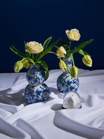 Set de jarrones Dutch Delight, 2 uds., Porcelana, Blanco, azul, Ø 12 x Al 20 cm
