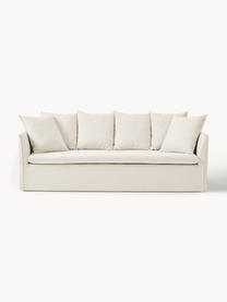 Sofa Mila (3-Sitzer), Bezug: 100% Polyester Der hochwe, Gestell: Kieferholz, Faserplatte, , Webstoff Beige, B 220 x T 93 cm