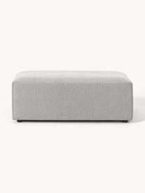 Pouf XL Melva, larg 116 x prof. 72 cm, Tissu gris clair, larg. 116 x prof. 72 cm