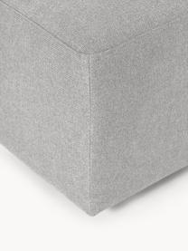 Pouf XL Melva, larg 116 x prof. 72 cm, Tissu gris clair, larg. 116 x prof. 72 cm