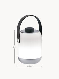 Lampe à poser LED mobile, intensité variable Clutch, Blanc, gris, argenté, Ø 9 x haut. 12 cm