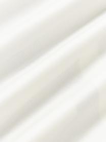 Funda de almohada de satén a rayas con dobladillo Brendan, Gris pardo, Off White, An 45 x L 110 cm