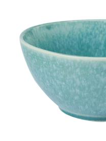 Bol à muesli artisanal grès turquoise avec émail Anthia, 2 pièces, Grès cérame, Turquoise, Ø 15 x haut. 8 cm