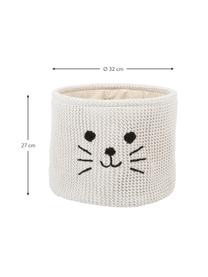 Panier de rangement coton Chaton, 100 % coton, Noir, blanc, Ø 32 x haut. 27 cm