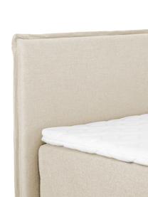 Letto boxspring premium Violet, Materasso: a molle insacchettate a 7, Piedini: legno di faggio massiccio, Beige, 200 x 200