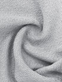 Housse de coussin gris clair à houppes décoratives Lori, 100 % coton, Gris, larg. 40 x long. 40 cm