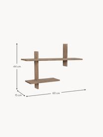 Estante de pared de madera de pino Ovada, Madera de pino, Madera de pino, An 60 x Al 44 cm