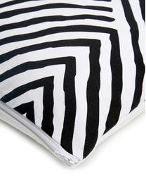 Housse de coussin 40x40 Mia, Noir, blanc