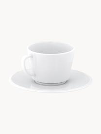 Handgefertigte Porzellan-Espressotassen Vitruv mit Untertassen, 2 Stück, Porzellan, Weiß, Ø 9 x H 6 cm, 100 ml