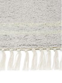 Ręcznie tuftowany dywan z bawełny z frędzlami Asisa, Szary, odcienie żółtego, S 80 x D 150 cm (Rozmiar XS)