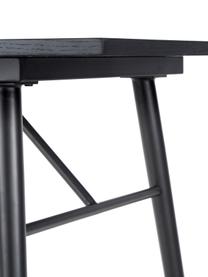 Table en métal et bois Jette, Noir