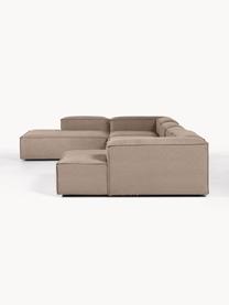 Sofá rinconera modular Lennon, Tapizado: 100% poliéster Alta resis, Estructura: madera contrachapada de p, Patas: plástico Este producto es, Tejido gris pardo, An 418 x F 269 cm, chaise longue derecha